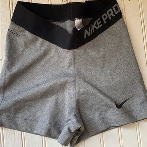 Nike short athletic shorts. Spandex material